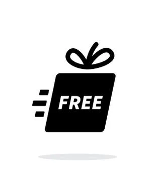 Delivery gift icon on white background. 스톡 일러스트