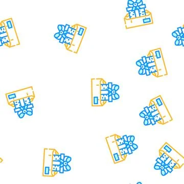 Delivery gift vector seamless pattern Stock Illustration