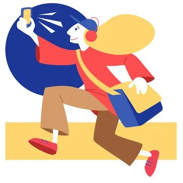 Delivery girl Stock Illustration