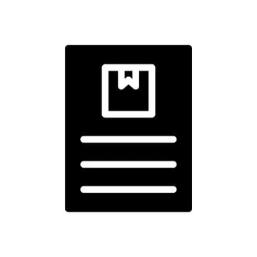Delivery glyph flat icon Illustrazione stock