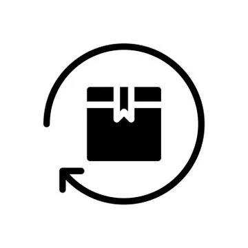 Delivery glyph flat icon Stock Illustration