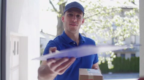Delivery guy customer POV Stock Footage 49787561