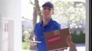 Delivery Guy Customer Pov Rack Focus Stock Footage