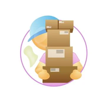 Delivery guy Stock Illustration