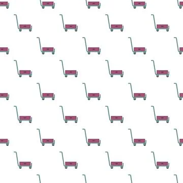 Delivery hand truck pattern for logistics and shipping Stock Illustration