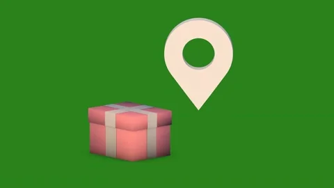 Delivery icon appearing on a green screen.  Online shopping concept. Stock Footage 208608403