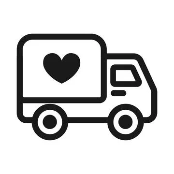 Delivery icon. Postal car. Vector flat isolated illustration Stock Illustration