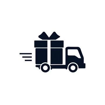 Delivery Icon. Send Package Symbol. Courier Sign - Vector Logo Template. Stock Illustration