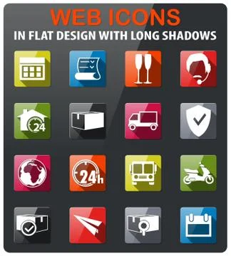 Delivery icon set Stock Illustration