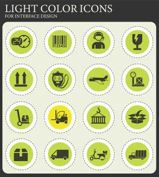 Delivery icon set Stock Illustration