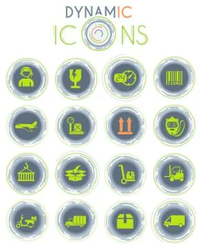 Delivery icon set Stock Illustration