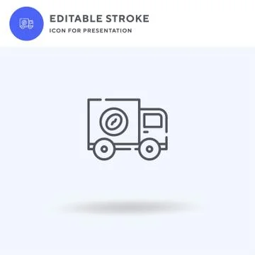 Delivery icon vector, filled flat sign, solid pictogram isolated on white, logo Stock Illustration
