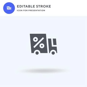 Delivery icon vector, filled flat sign, solid pictogram isolated on white, logo Stock Illustration