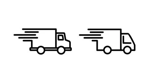 Delivery icon vector. Shipping fast delivery icon Stock Illustration