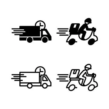 Delivery icon vector. Shipping fast delivery icon Stock Illustration