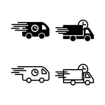 Delivery icon vector. Shipping fast delivery icon Stock Illustration