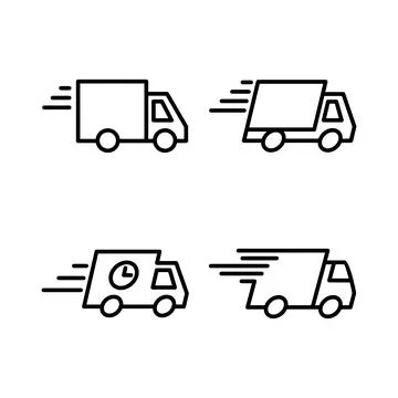 Delivery icon vector. Shipping fast delivery icon Stock Illustration