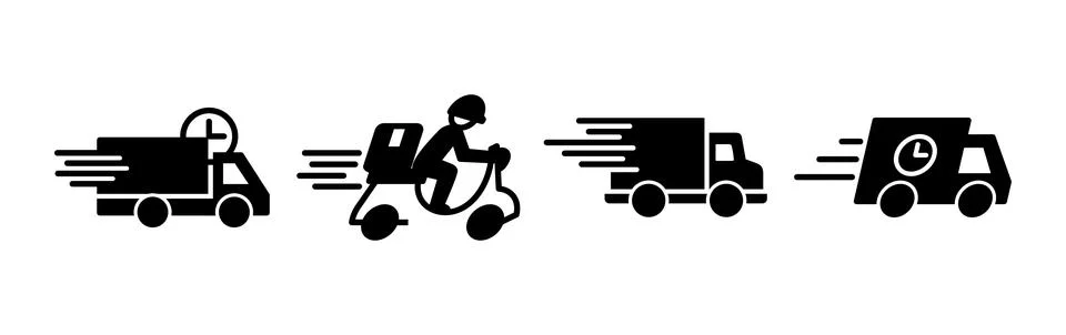 Delivery icon vector. Shipping fast delivery icon Stock Illustration