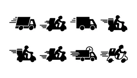 Delivery icon vector. Shipping fast delivery icon Stock Illustration