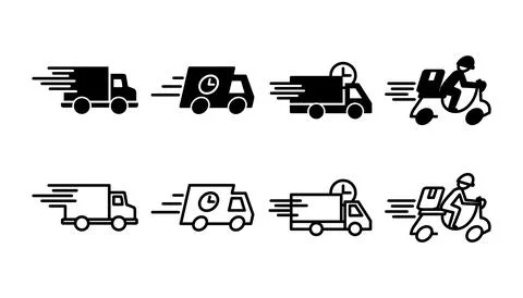 Delivery icon vector. Shipping fast delivery icon Stock Illustration