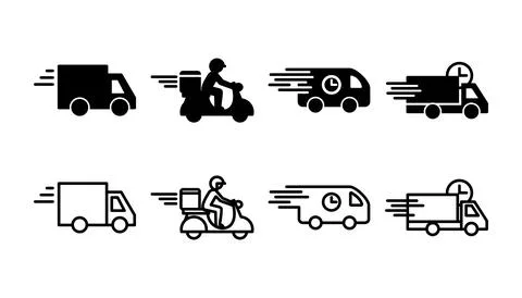 Delivery icon vector. Shipping fast delivery icon Stock Illustration
