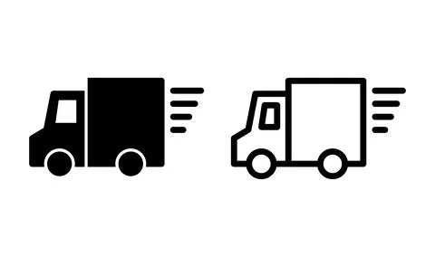 Delivery icon vector. Shipping fast delivery icon Stock Illustration
