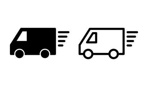 Delivery icon vector. Shipping fast delivery icon Stockillustratie