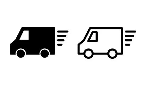 Delivery icon vector. Shipping fast delivery icon Stockillustratie