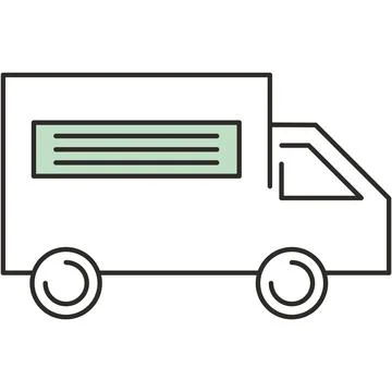 Delivery icon vector van fast transport service Stock Illustration