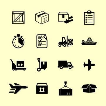 Delivery icons Stock Illustration