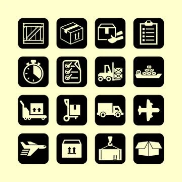 Delivery icons Stock Illustration
