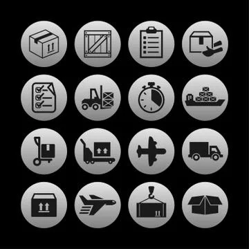 Delivery icons Stock Illustration