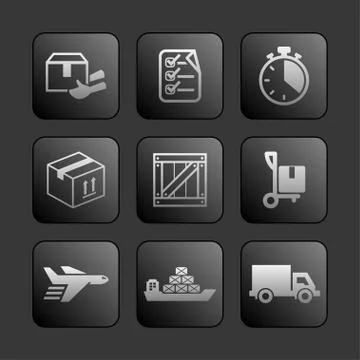 Delivery icons Stock Illustration