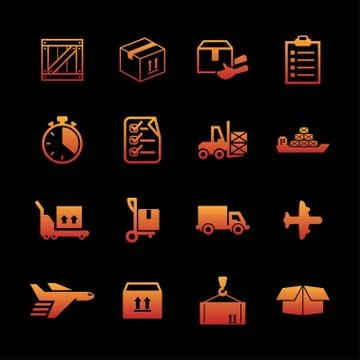Delivery icons Stock Illustration