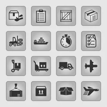 Delivery icons Stock Illustration