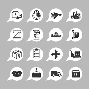 Delivery icons Stock Illustration