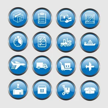 Delivery icons Stock Illustration