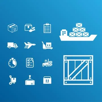 Delivery icons Stock Illustration