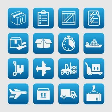 Delivery icons Stock Illustration