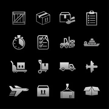 Delivery icons Stock Illustration