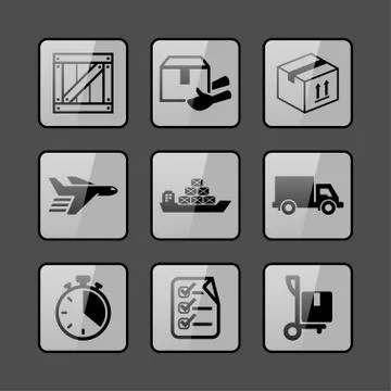 Delivery icons Stock Illustration