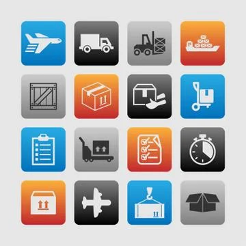 Delivery icons Stock Illustration