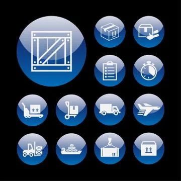 Delivery icons Stock Illustration