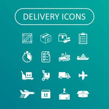 Delivery icons Stock Illustration