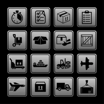 Delivery icons Stock Illustration