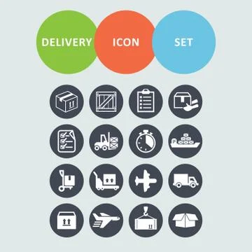 Delivery icons Stock Illustration