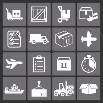 Delivery icons Stock Illustration