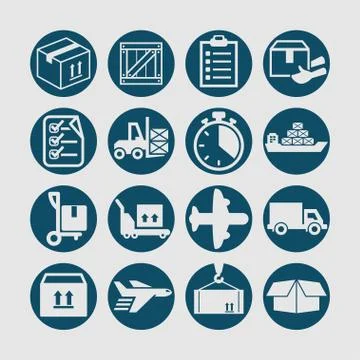 Delivery icons Stock Illustration