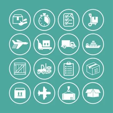 Delivery icons Stock Illustration