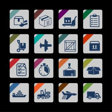 Delivery icons Stock Illustration